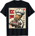 Octopus Chef Sushi Japanese Anime Kawaii T-Shirt Unisex T-shirt, Sweatshirt, Hoodie, Long Sleeve Tee