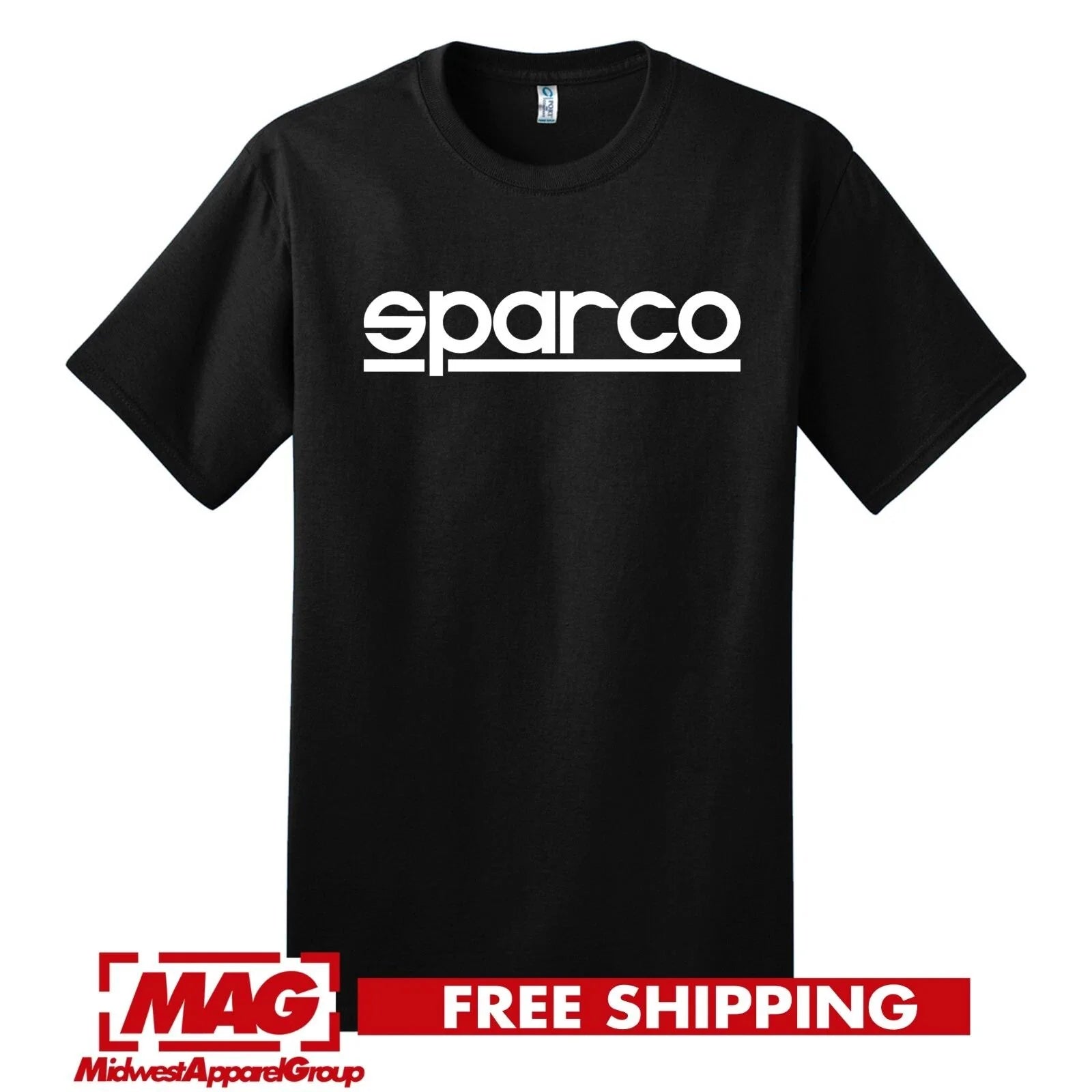 SPARCO BLACK T-SHIRT Logo Racing Auto Seats Gear Gaming Racecar Automotive Tools Unisex T-shirt, Sweatshirt, Hoodie, Long Sleeve Tee